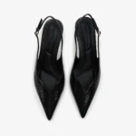 Slingback Preto Couro — vista 6