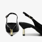 Slingback Preto Couro — vista 7