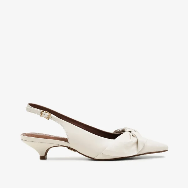 Slingback Off White Cordilheira Couro