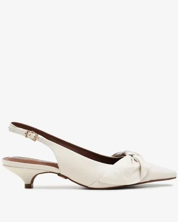 Slingback Off White Cordilheira Couro