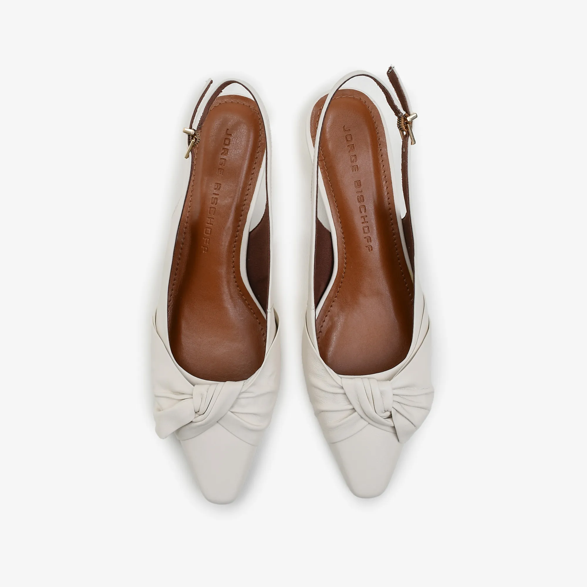 Slingback Off White Cordilheira Couro
