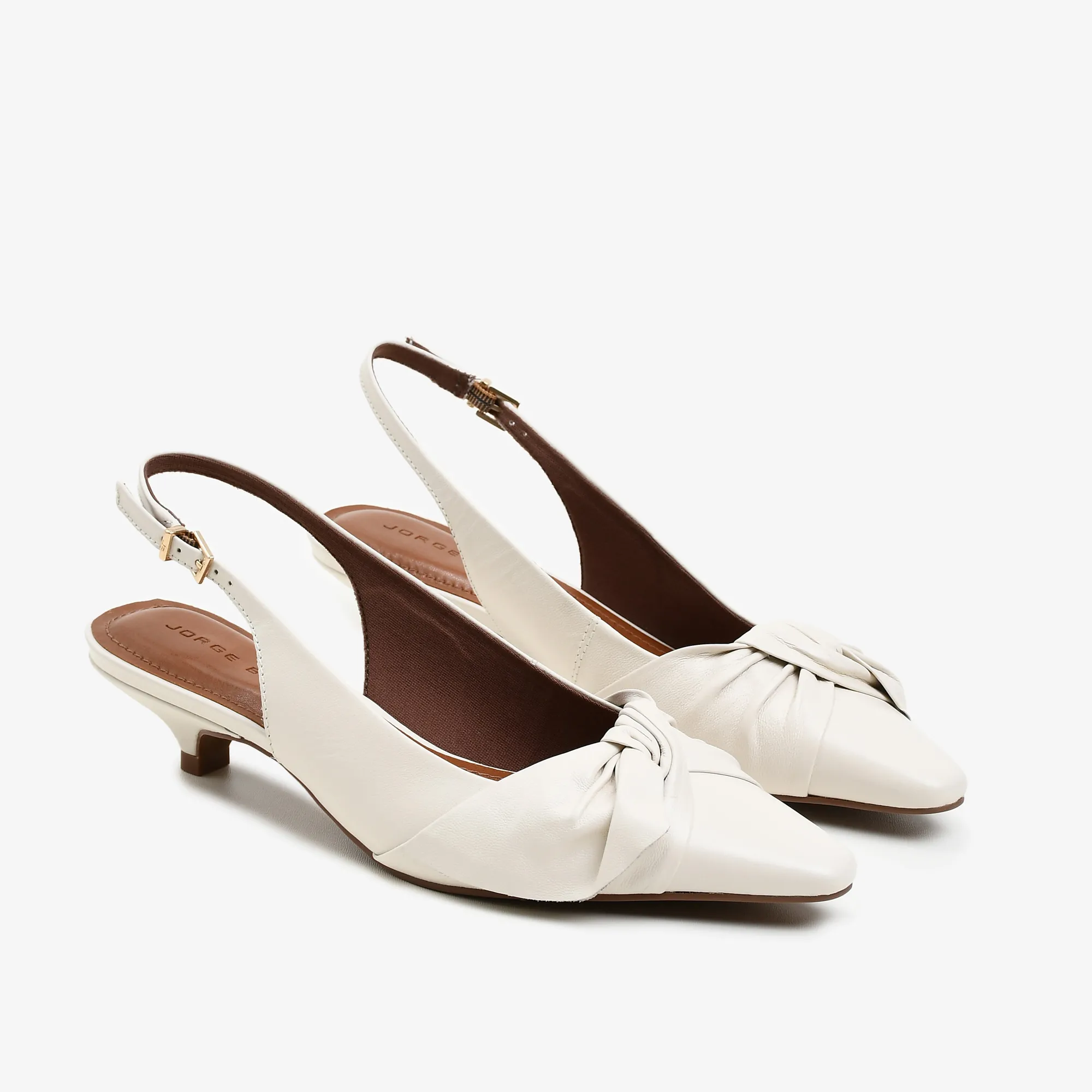 Slingback Off White Cordilheira Couro